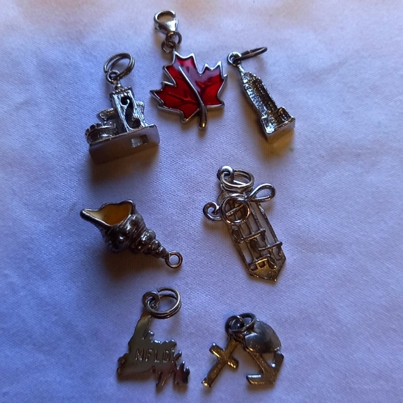 Vintage Sterling Silver Charm Lot - Picture 1 of 9